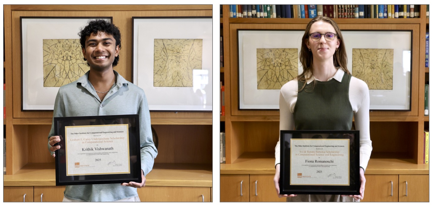 Oden Institute Awards 2025 Undergraduate Scholarships